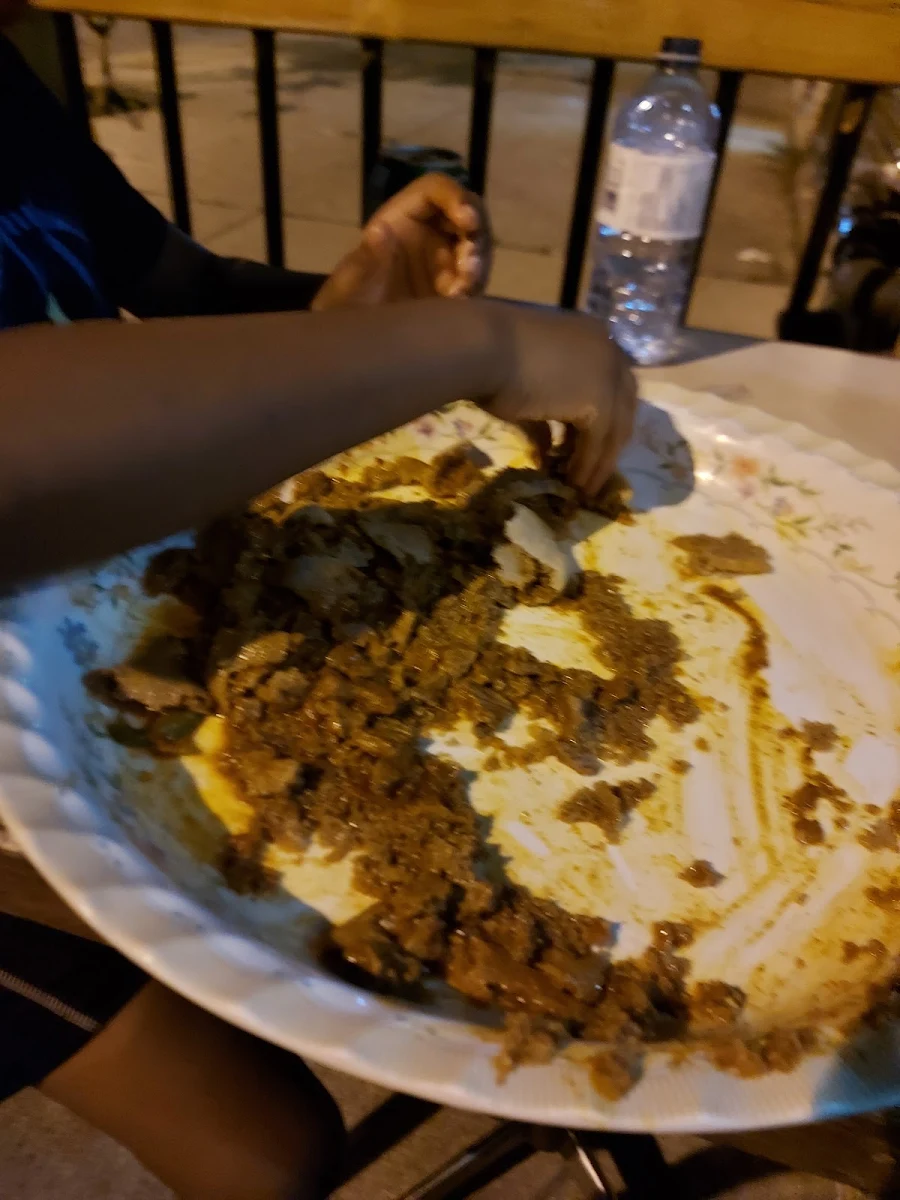 Injera with Spicy Beef, Sora Restaurant