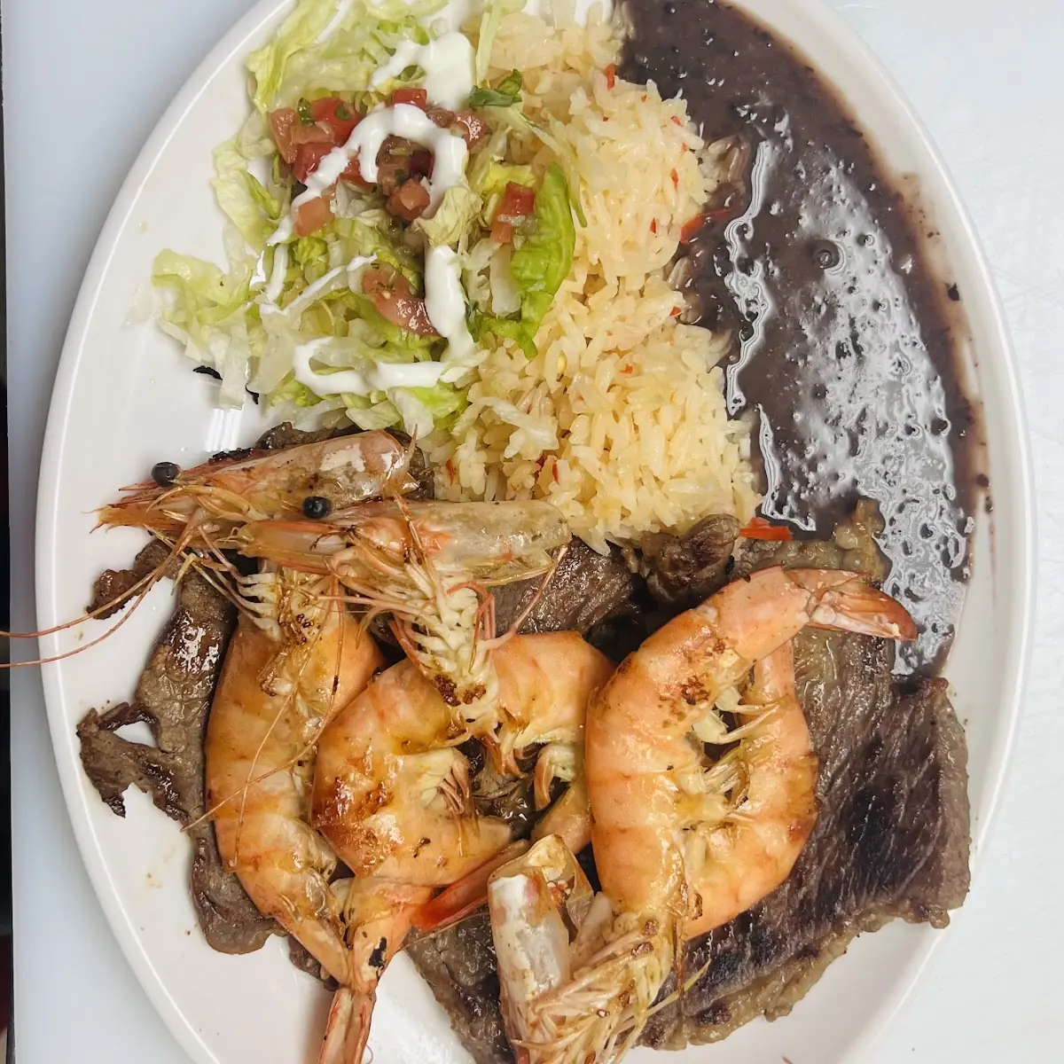 Grilled Steak and Shrimp