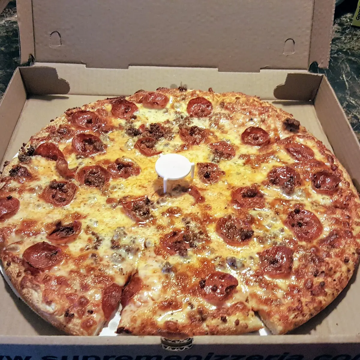 Extra Cheese Pepperoni & Sausage Pizza