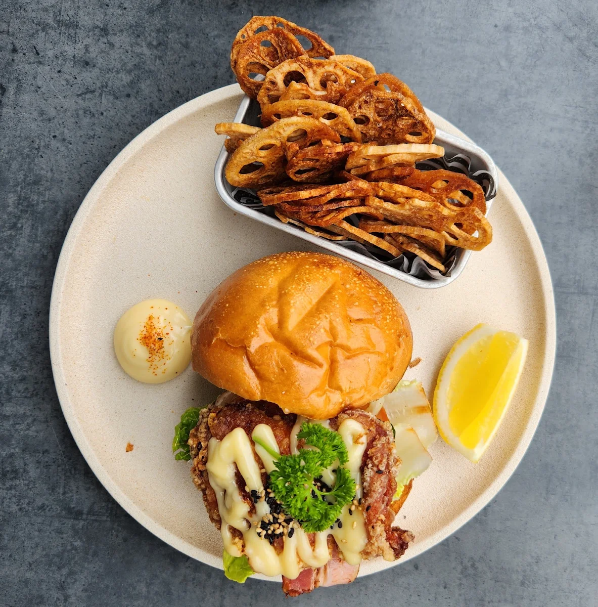 Karaage Chicken Burger, Haiku