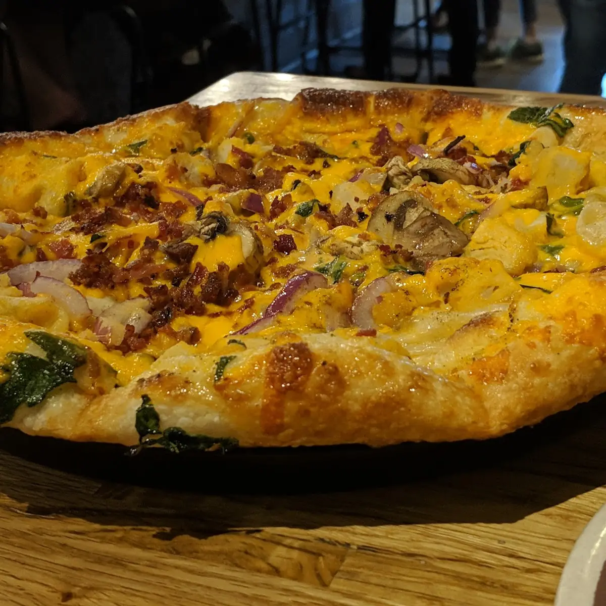 Blue Cheese Buffalo Chicken Pizza