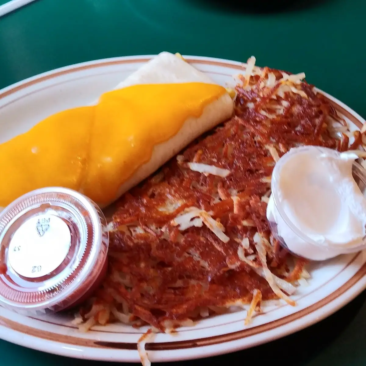 Mexican Omelette with Hash Browns