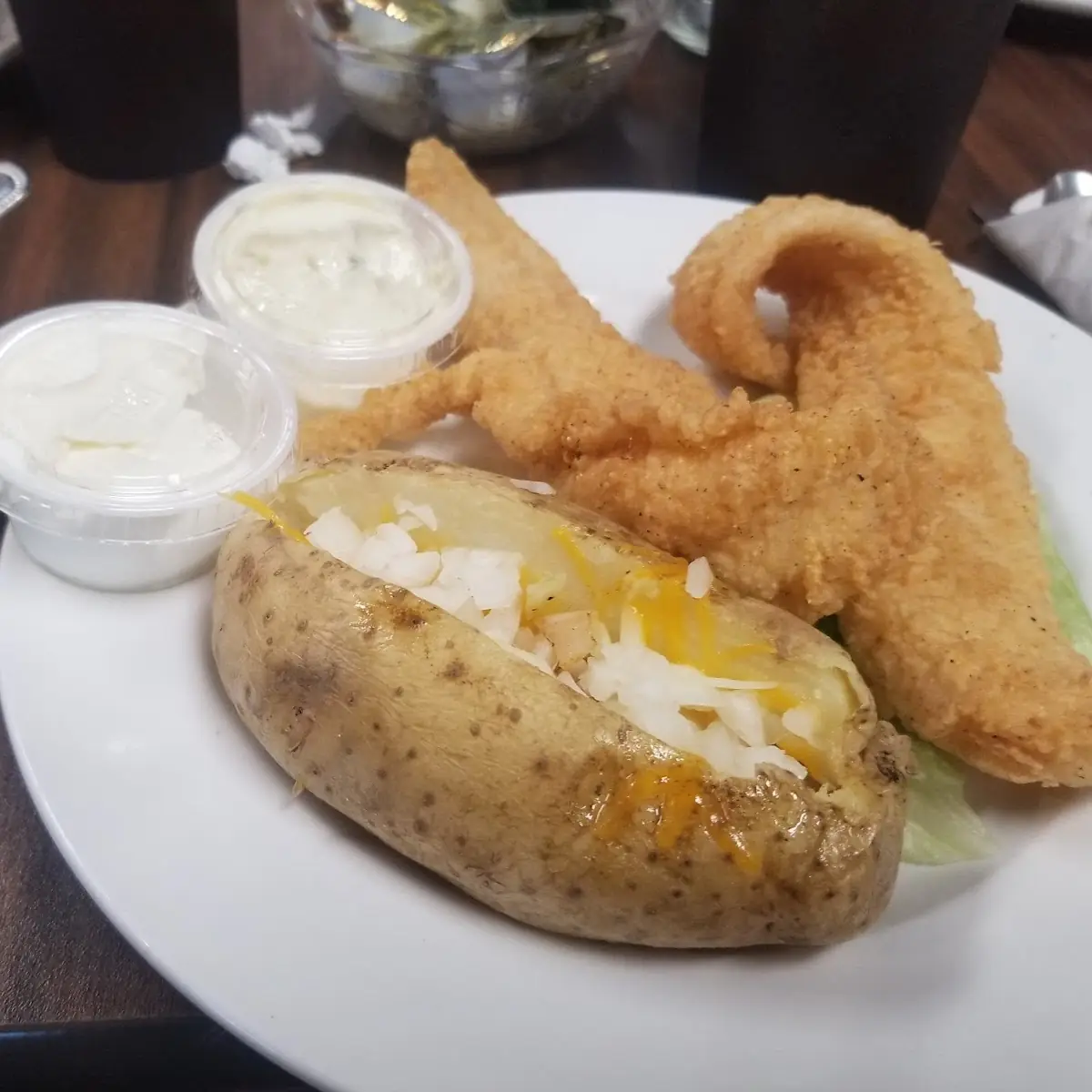 Catfish Filet Baked Potato