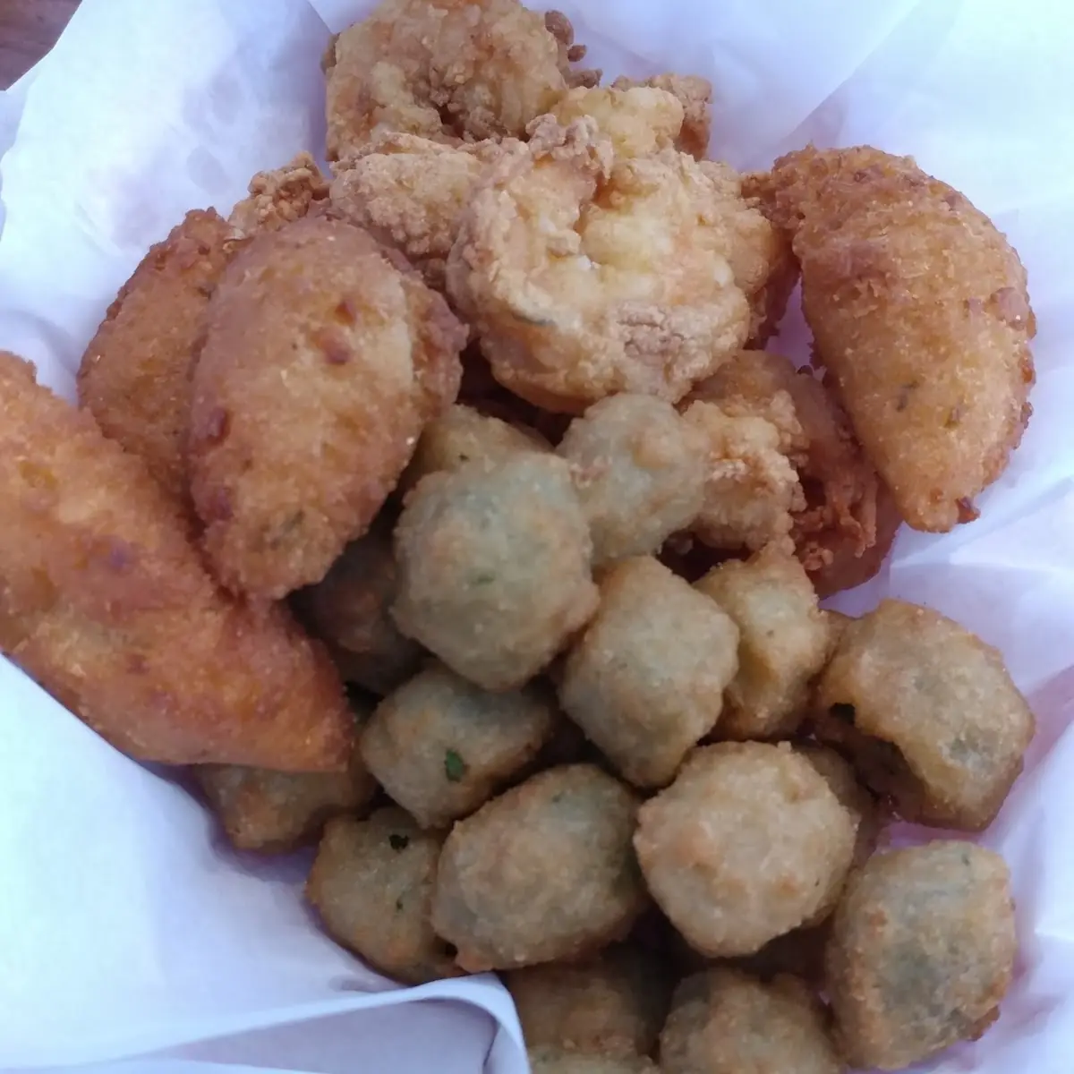Fried Shrimp with Hush Puppies