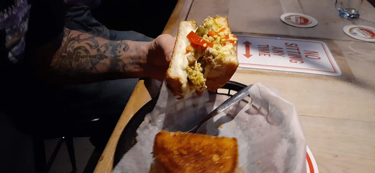 Grilled Pepper Egg & Cheese Sandwich