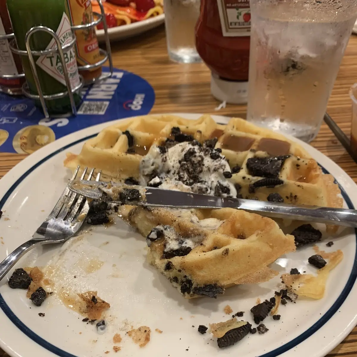Oreo Cookie Crumble Waffle