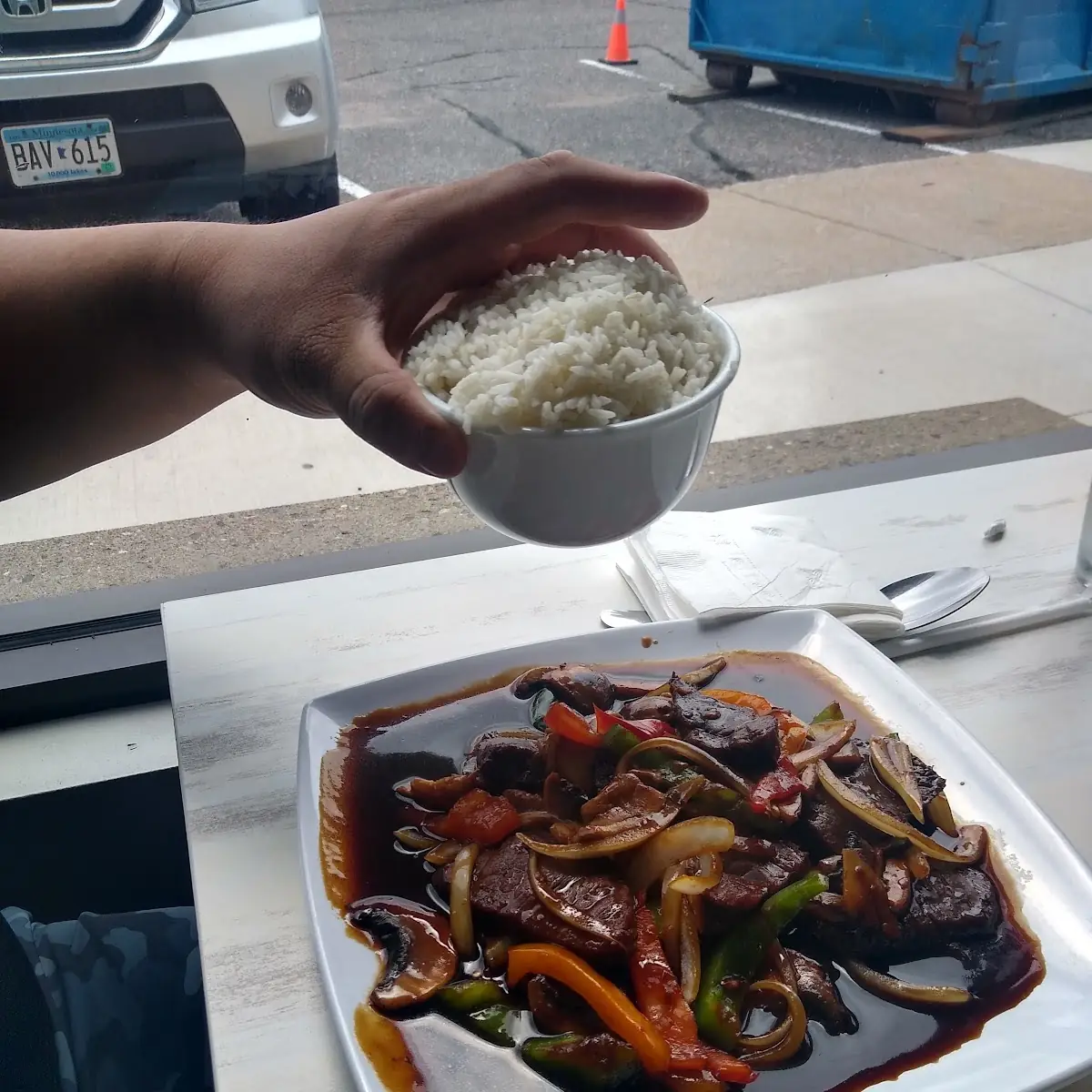 Pepper Steak w White Rice