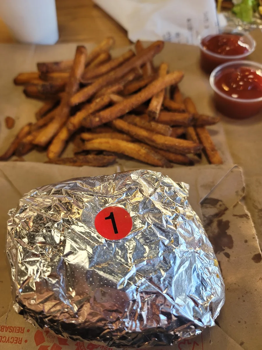 Cheese Burger and Fries