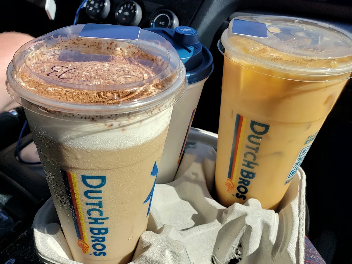 Cookie Dough Freeze and Iced Americano