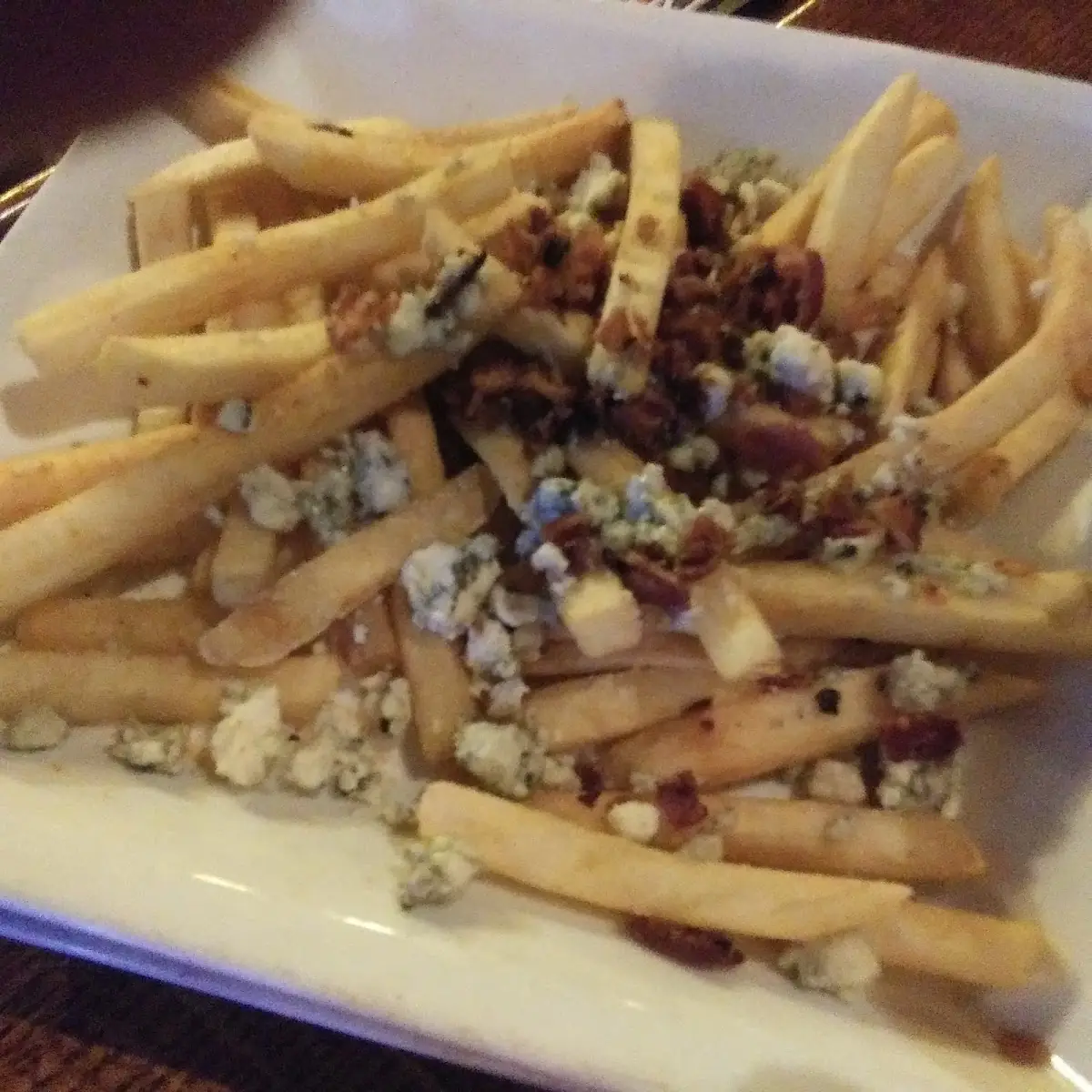 Garlic Bacon Bleu Cheese Fries