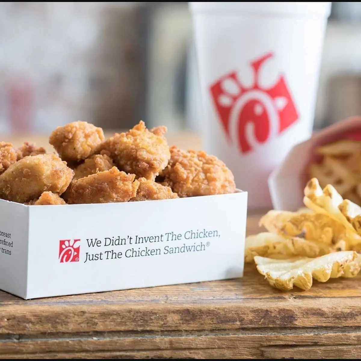 Chicken Bites with Waffle Fries