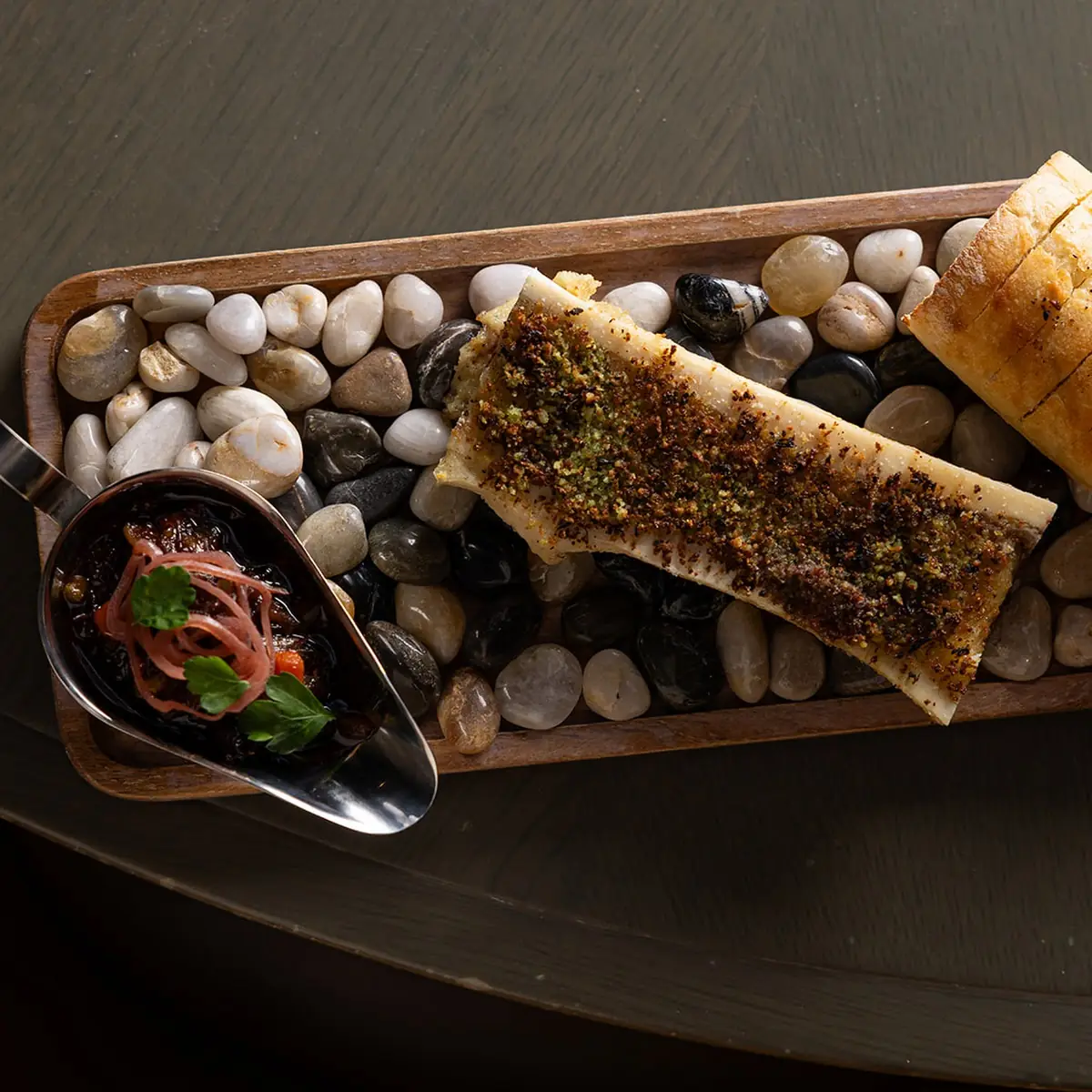 Roasted Canoe-Cut Bone Marrow