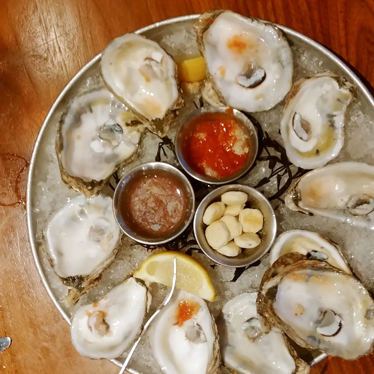 Salt Oysters on the Half Shell