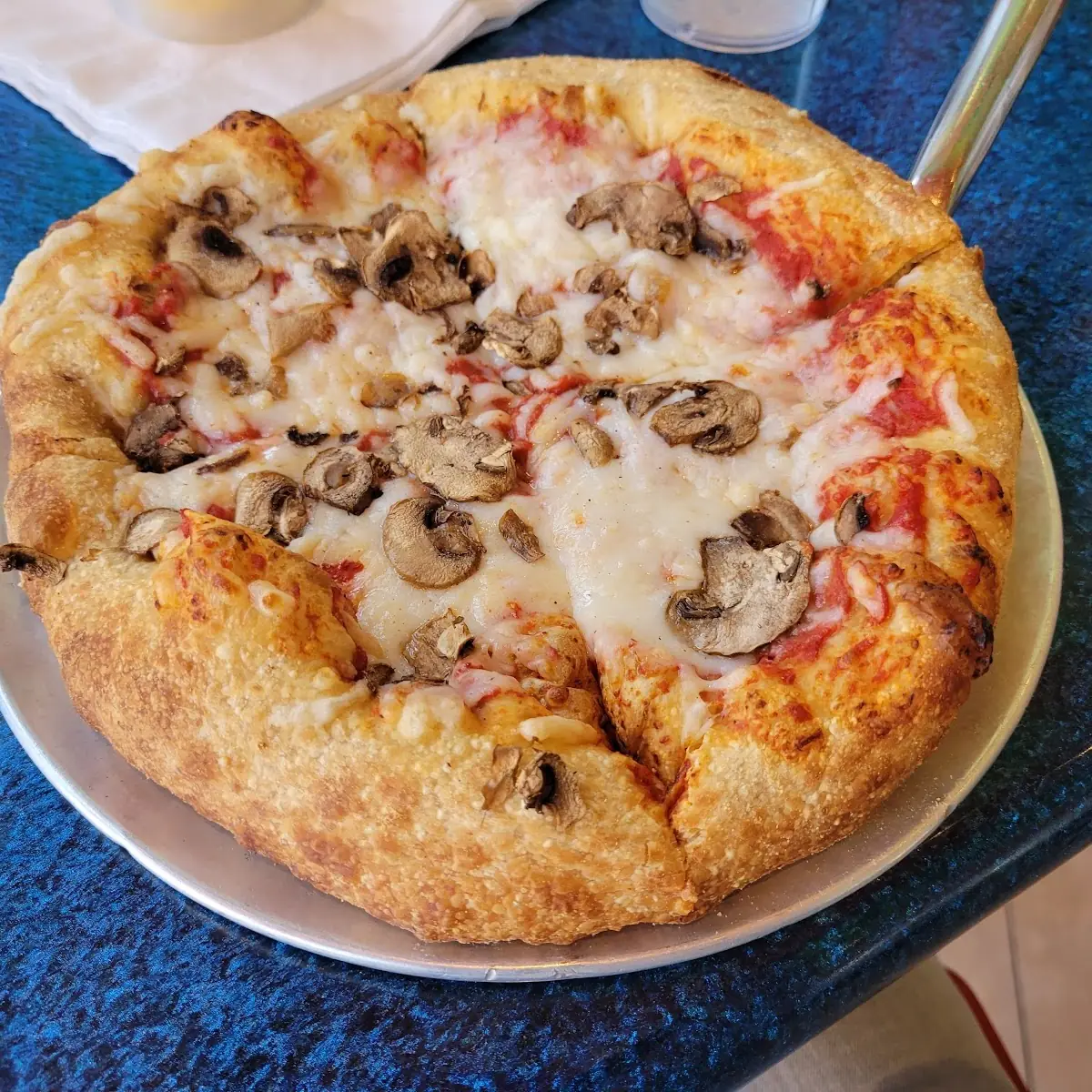 Mushroom Pizza with Vegan Cheese