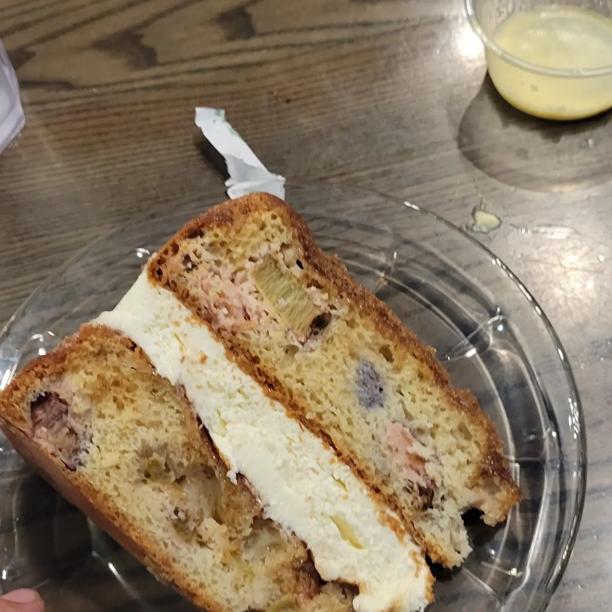 Rhubarb Sour Cream Cake