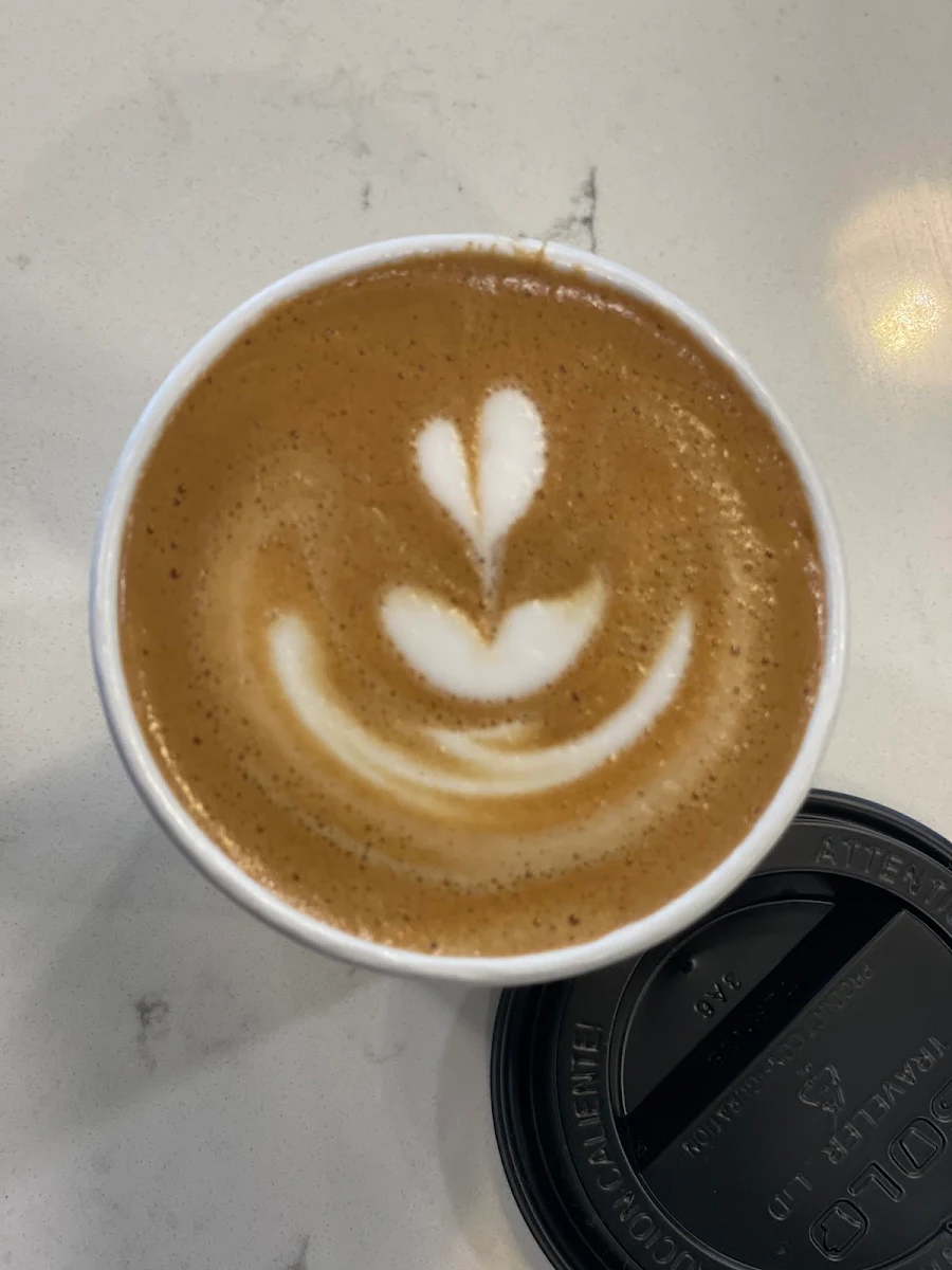 Latte with Heart-Shaped Foam Art
