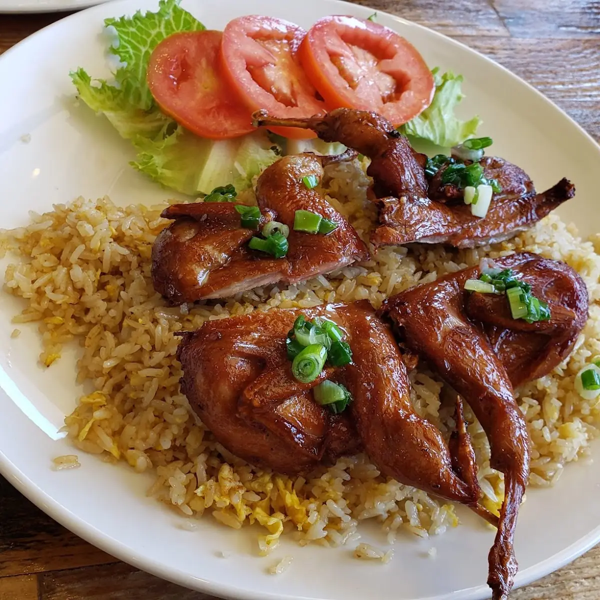 Roasted Quails on Broken Rice Cơm Chim Cút Quay