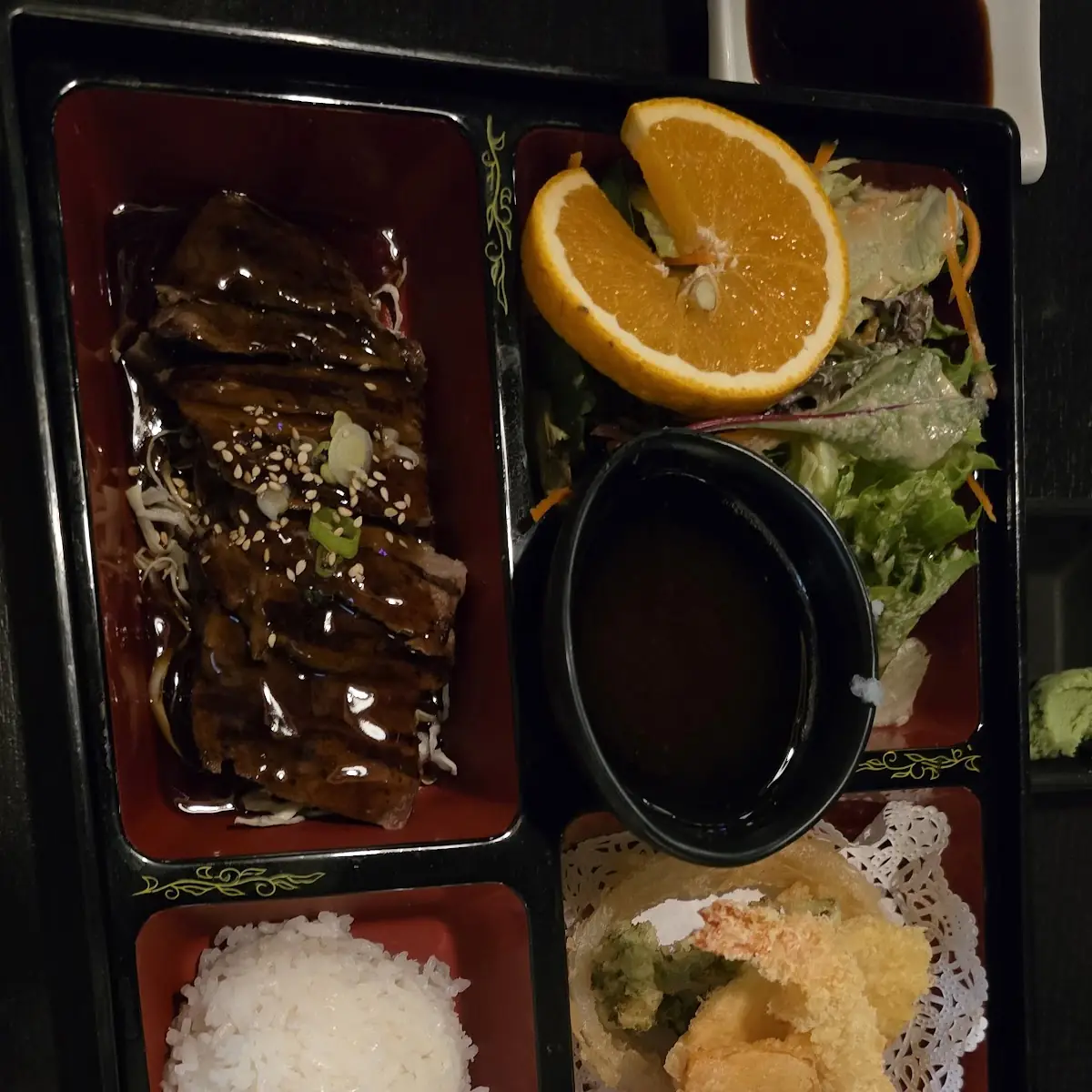 Bento Box with Teriyaki Chicken