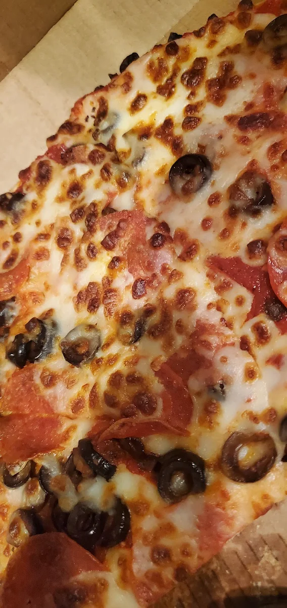 Large Two Topping Pepperoni and Black Olive