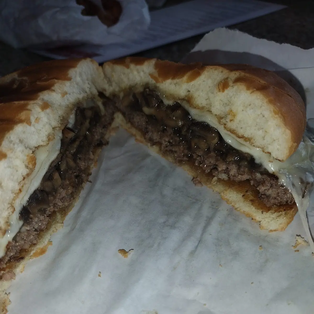 Mushroom Swiss Burger