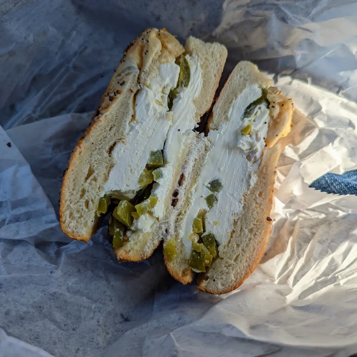 Everything Bagel Toasted with Cream Cheese