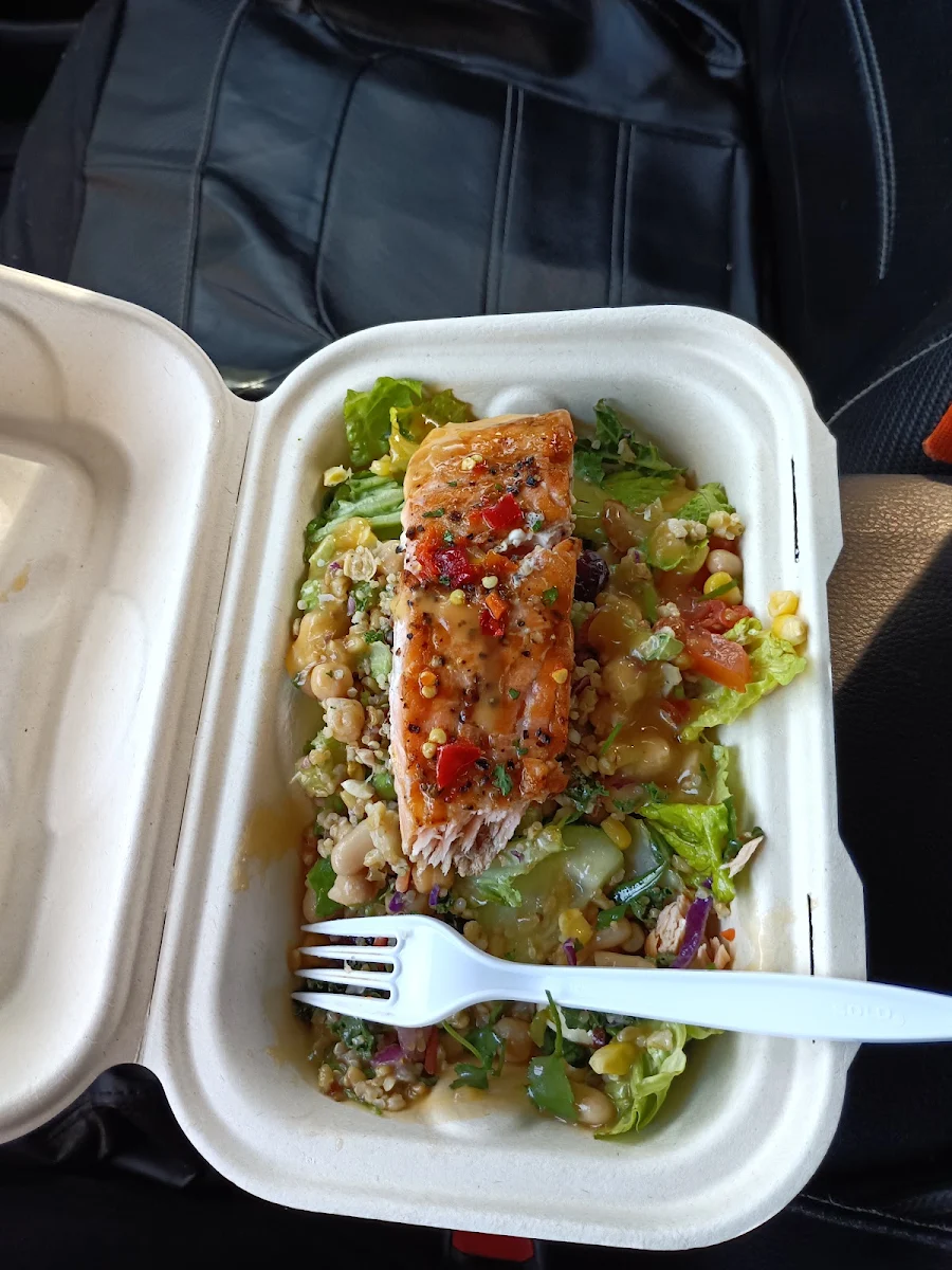 Fresh Salmon on a Salad