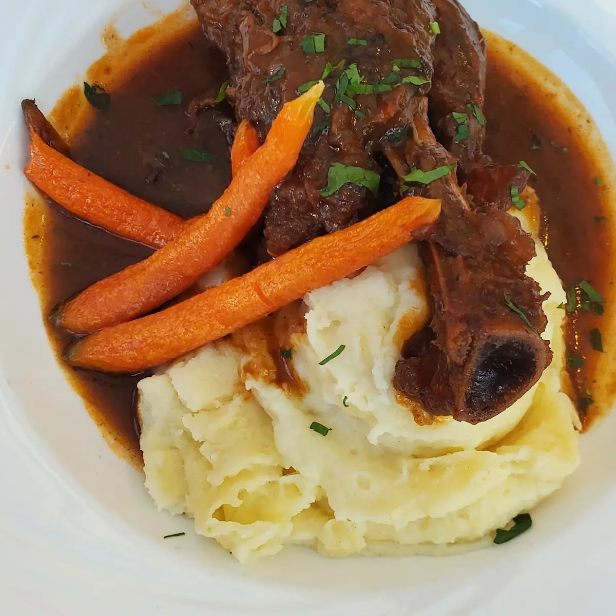 Lamb Shank with Mashed Potatoes