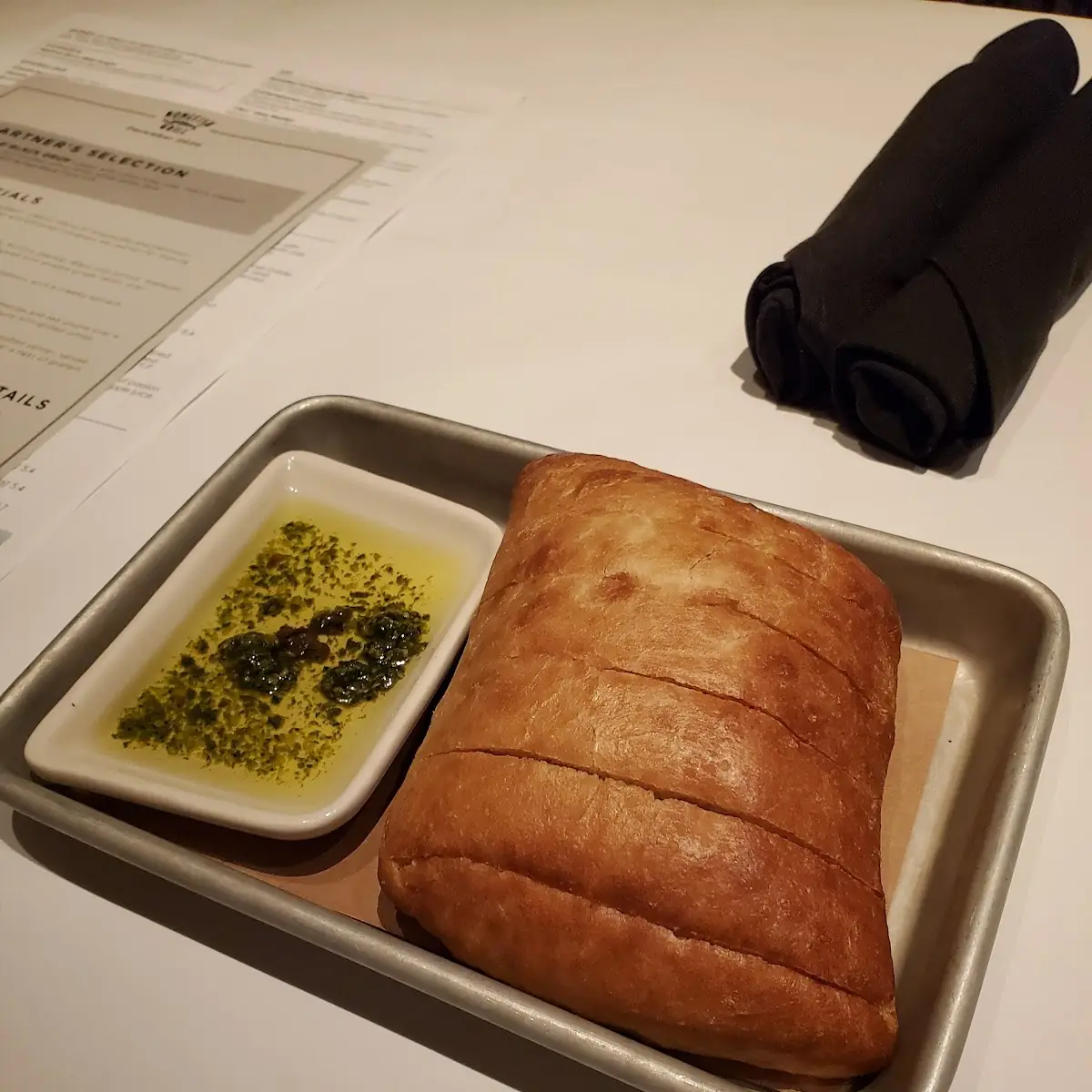 Complimentary Bread with Olive Oil