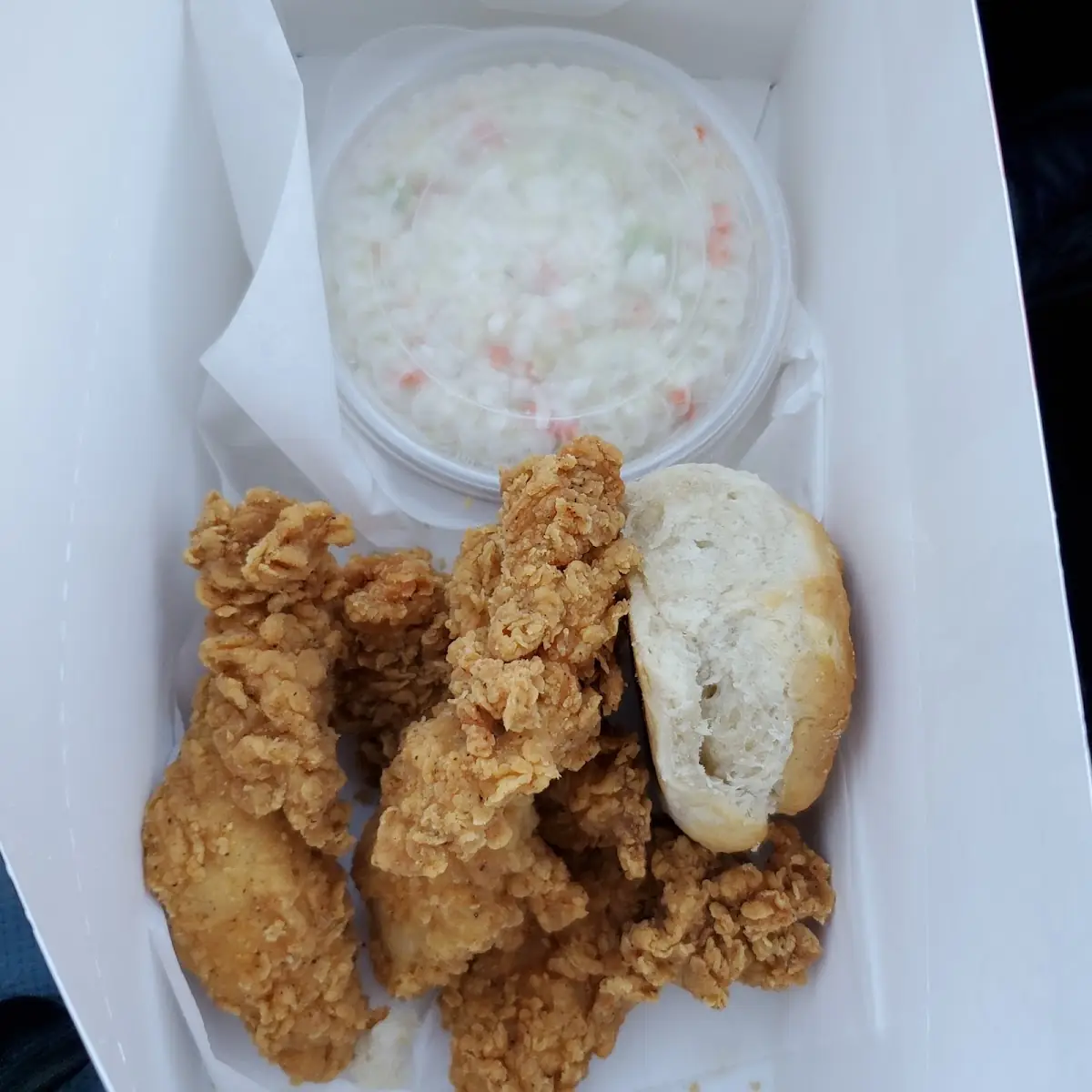 Chicken Strips and Cole Slaw