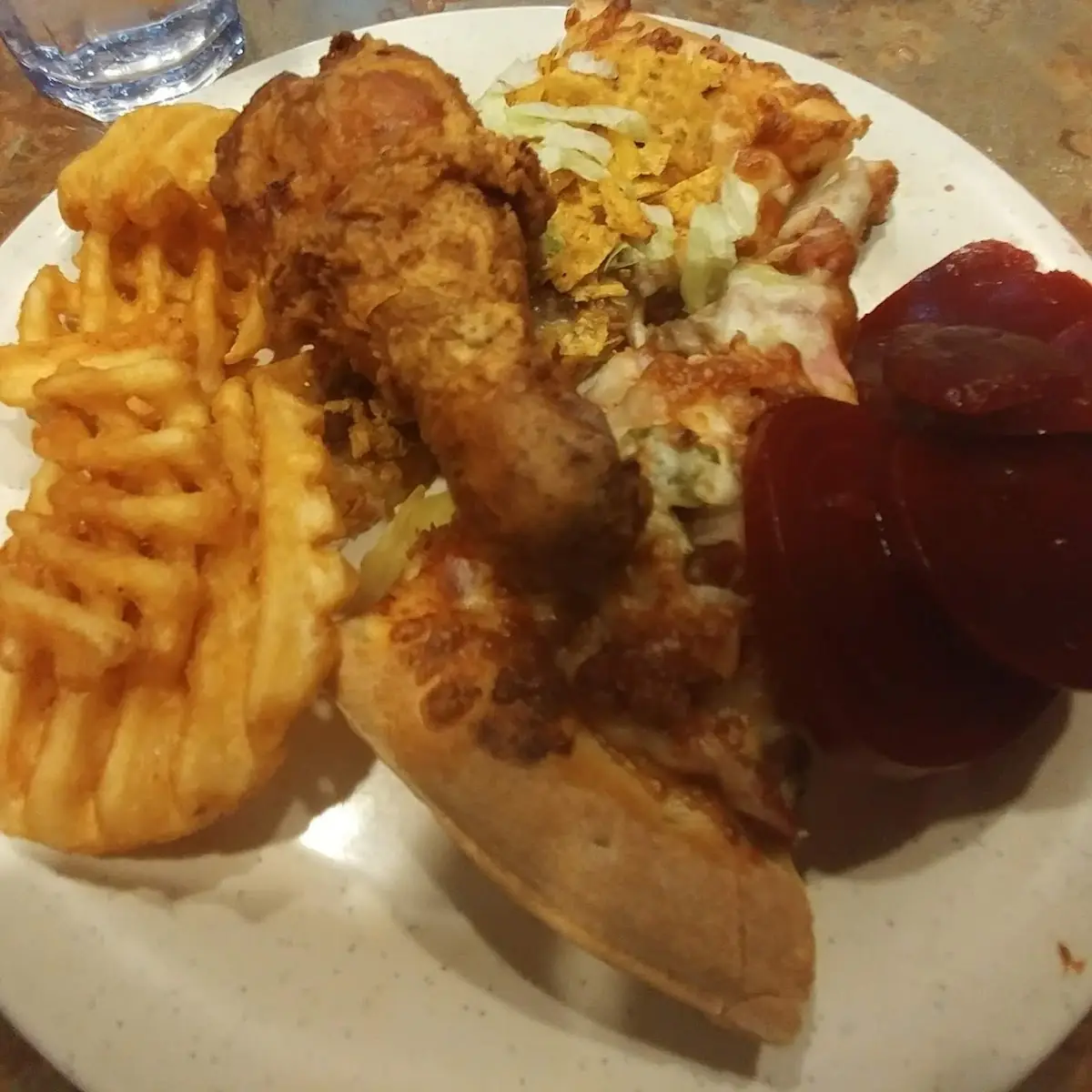 Pizza and Fried Chicken