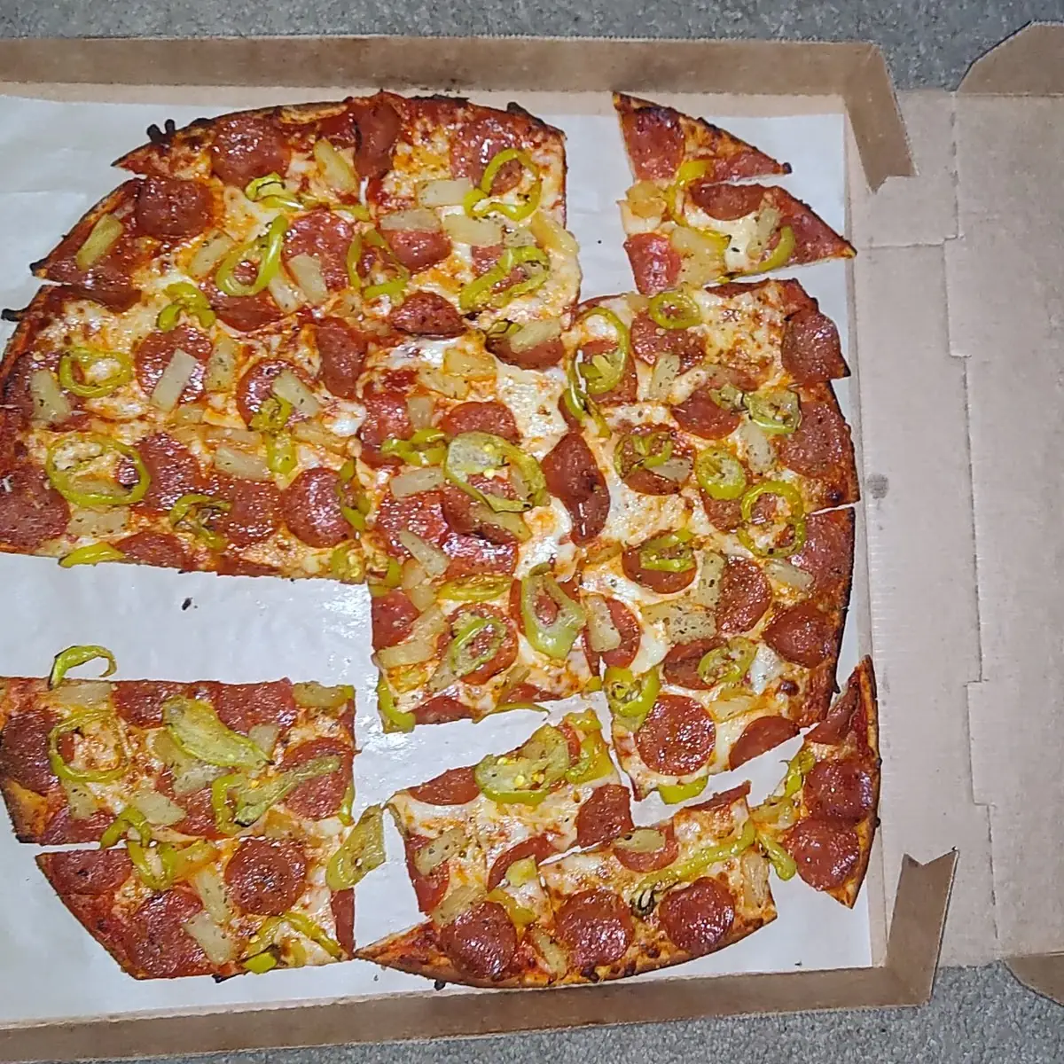 Pepperoni Pineapple Banana Peppers