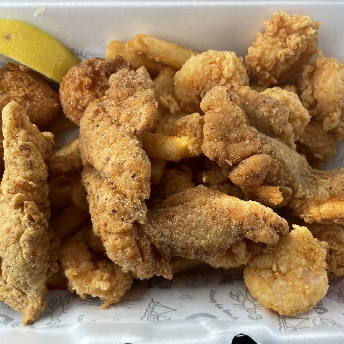 Fried Fish and Shrimp Platter