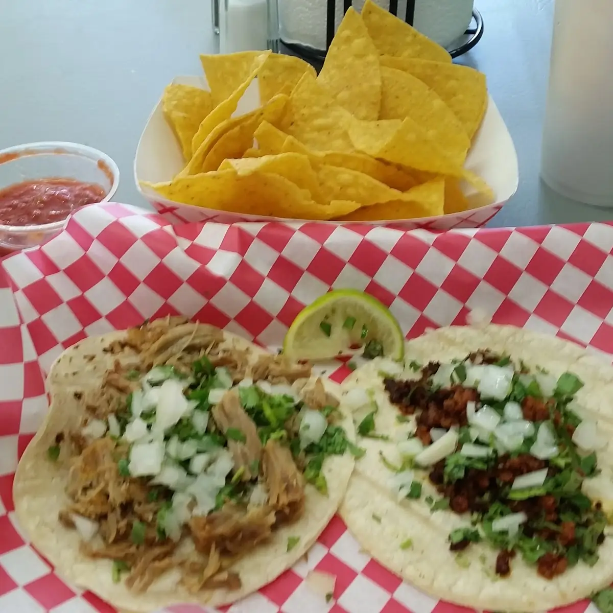 Carnitas Taco and Pastor Taco