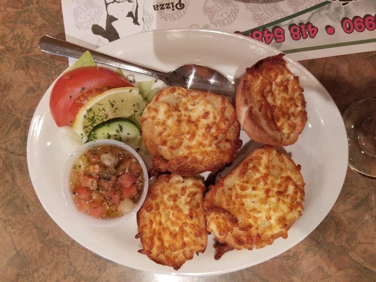 Pain À L'aile Gratiné Avec Sauce Brucheta, Pizzéria Davis Arvida