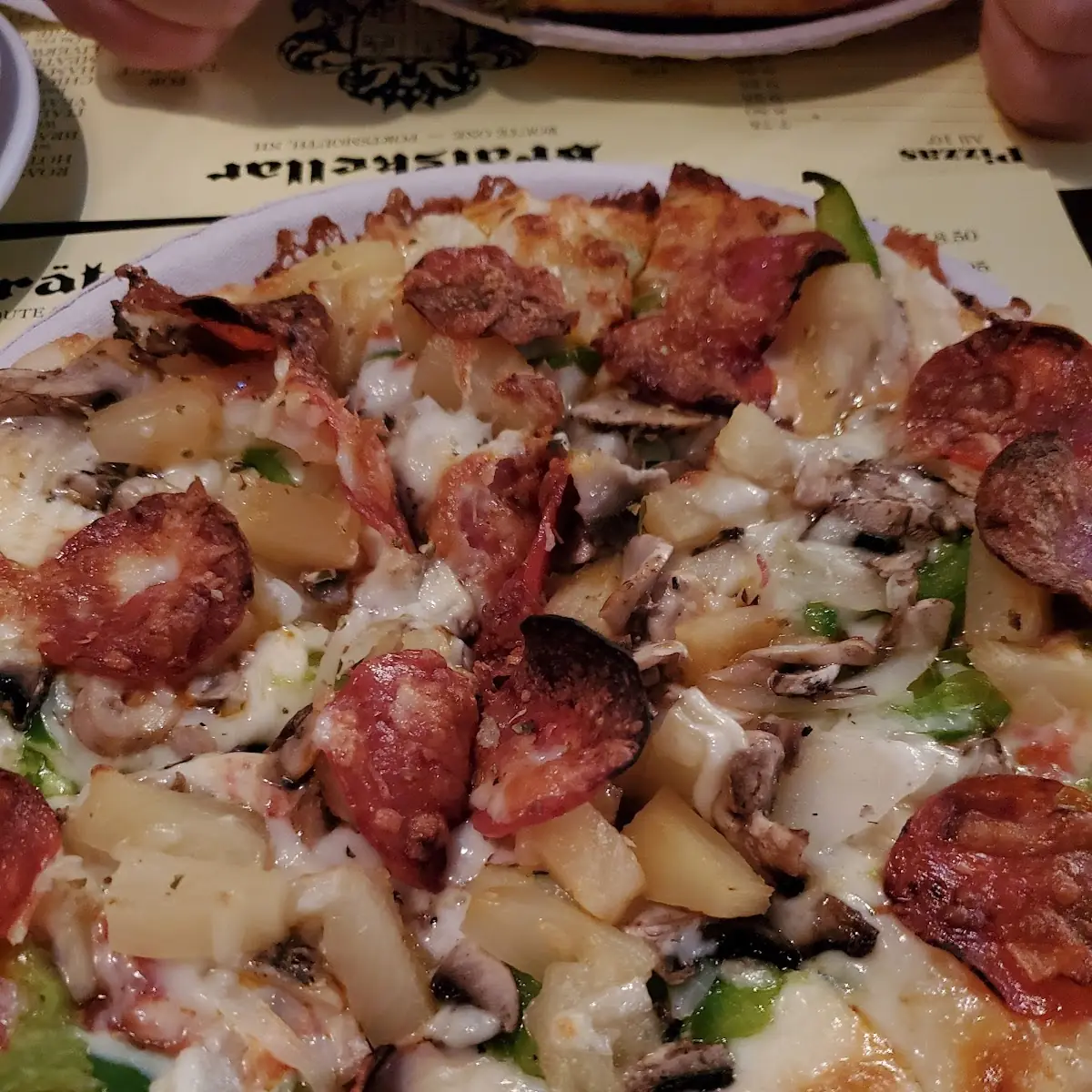 Vegetarian Pizza with Pepperoni