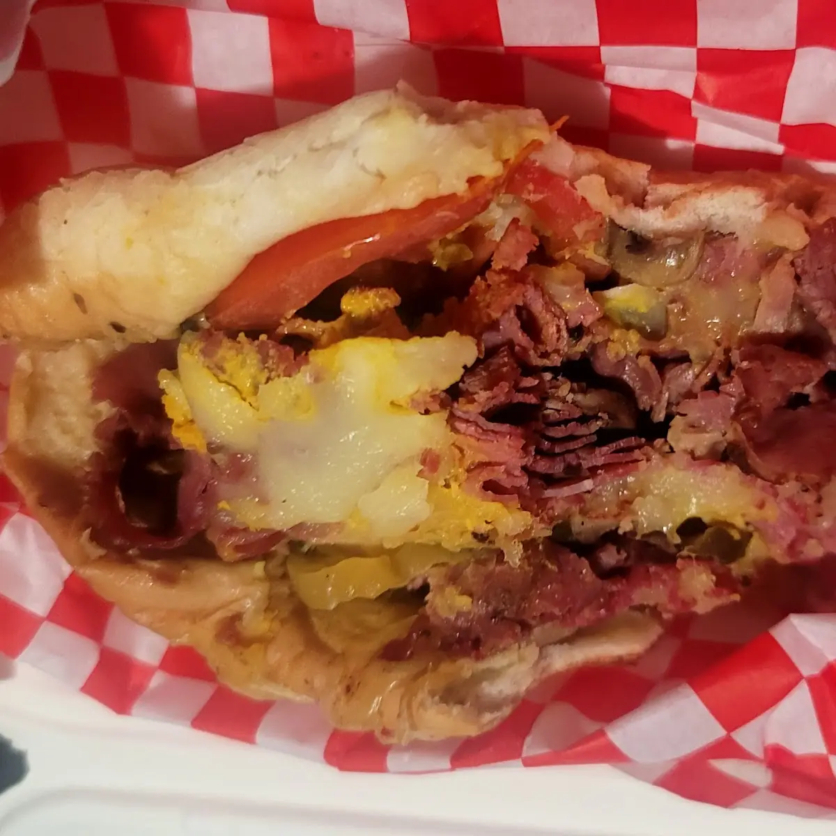 Hot Pastrami Sandwich