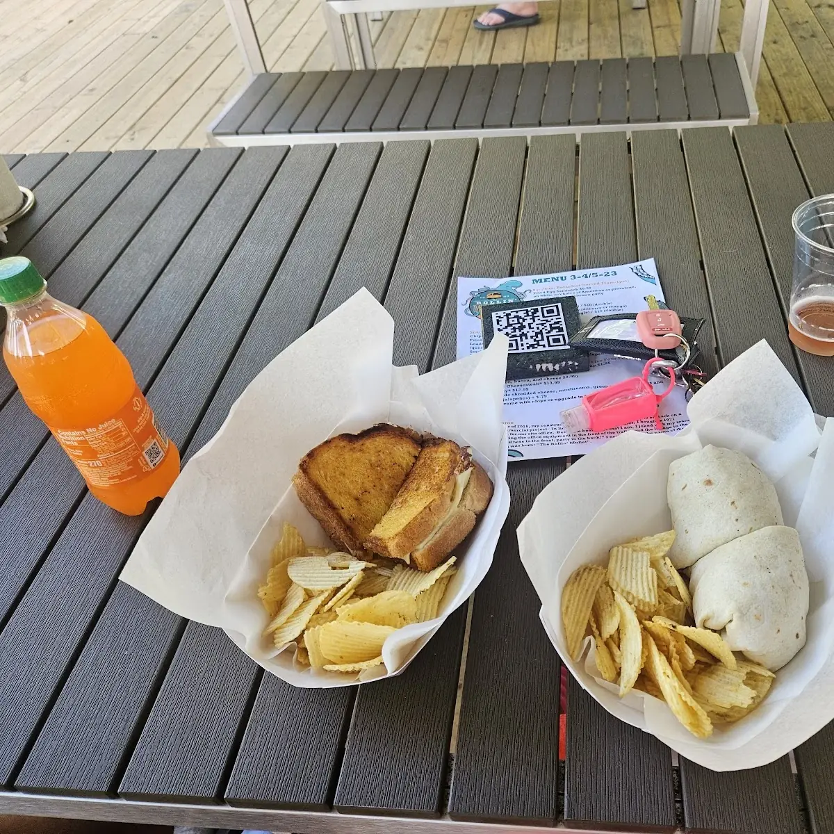 Grill Cheese and Chicken Wrap