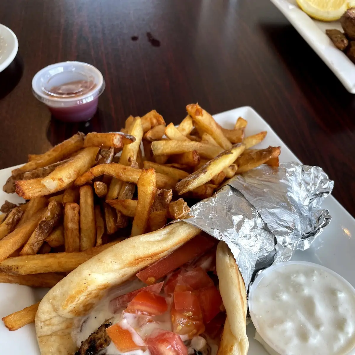 Chicken Gyro with Fries