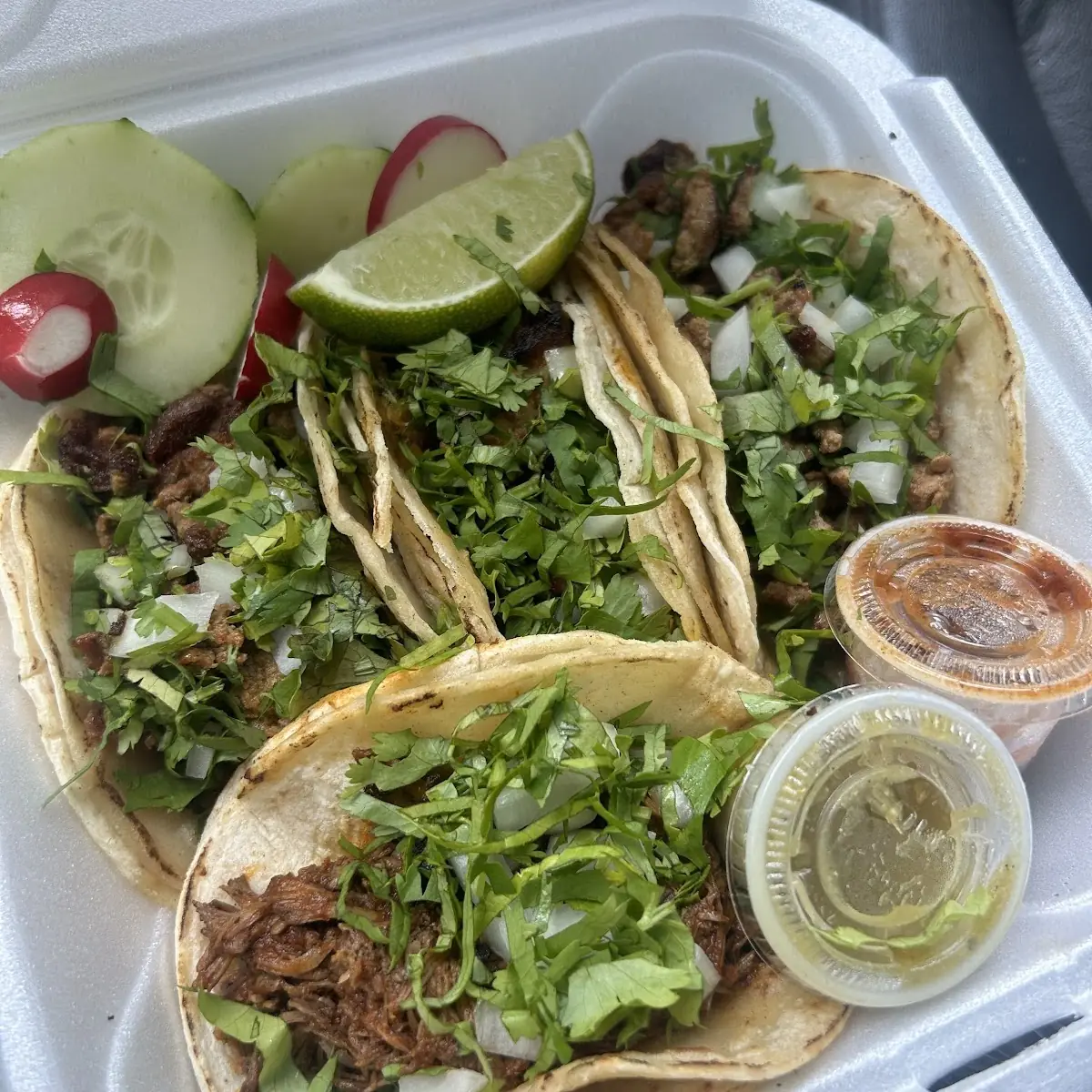 Assorted Street Tacos with Salsa