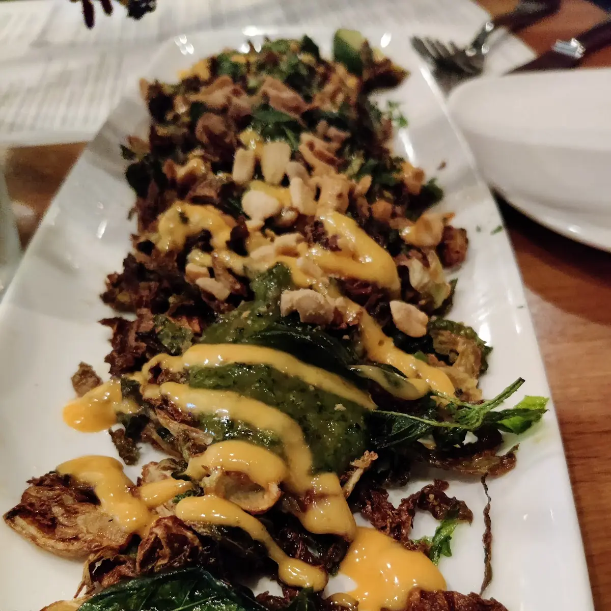 Roasted Brussel Sprouts in Thai Ginger Sauce