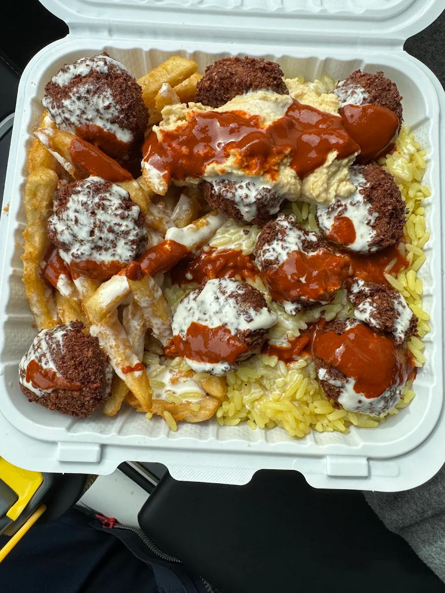 Vegan Falafel Plate, Lazeez Shawarma