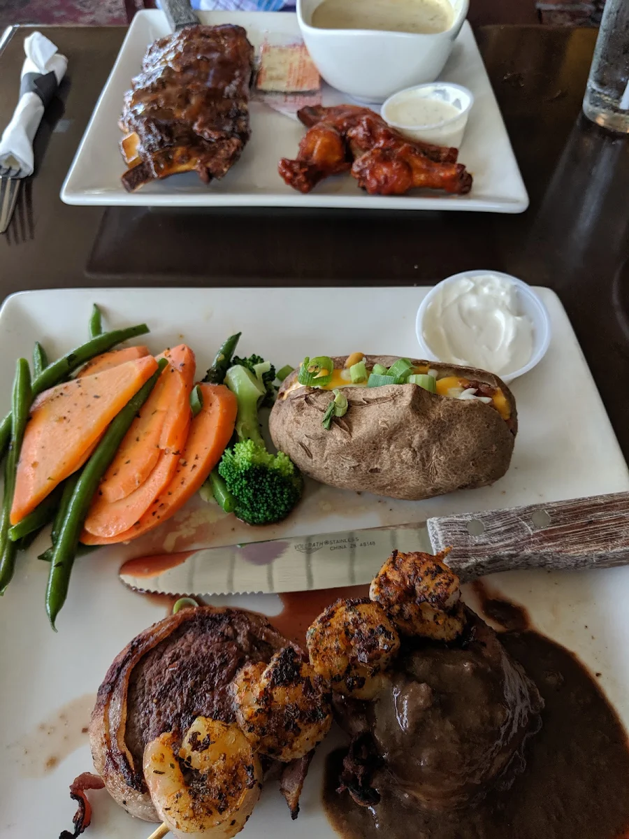 Bacon Wrapped Steak and Fries, Wixan's Bridge Restaurant