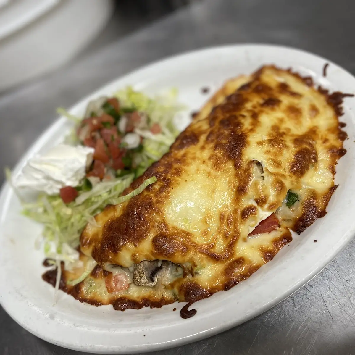 One Burrito One Chili Relleno