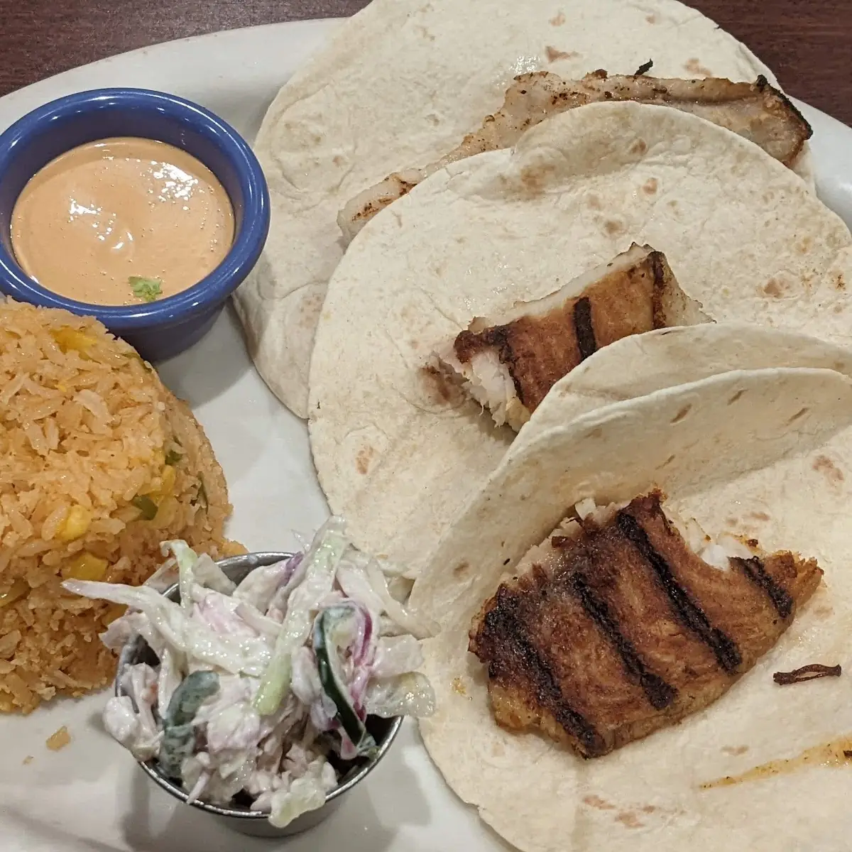 Fish Tacos w Rice