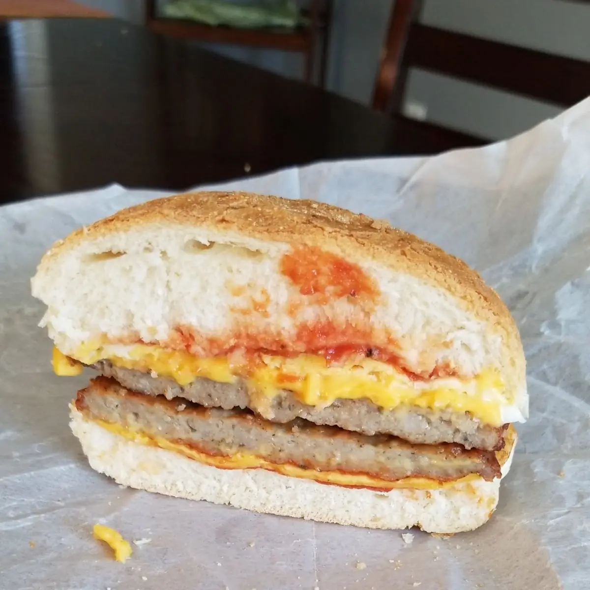 Sausage Egg and Cheese Sandwich