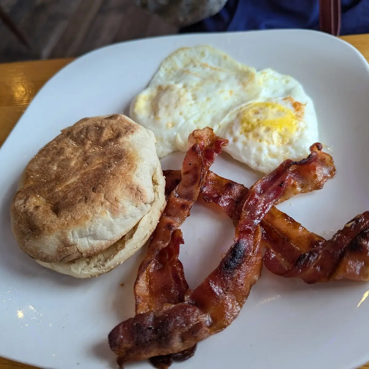 Eggs Bacon and English Muffin