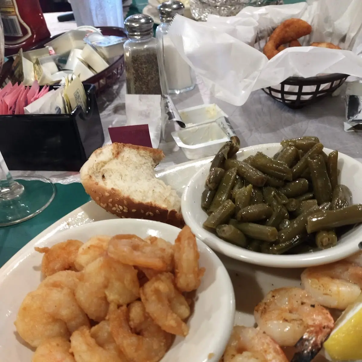 Fried Shrimp and Freen Beans