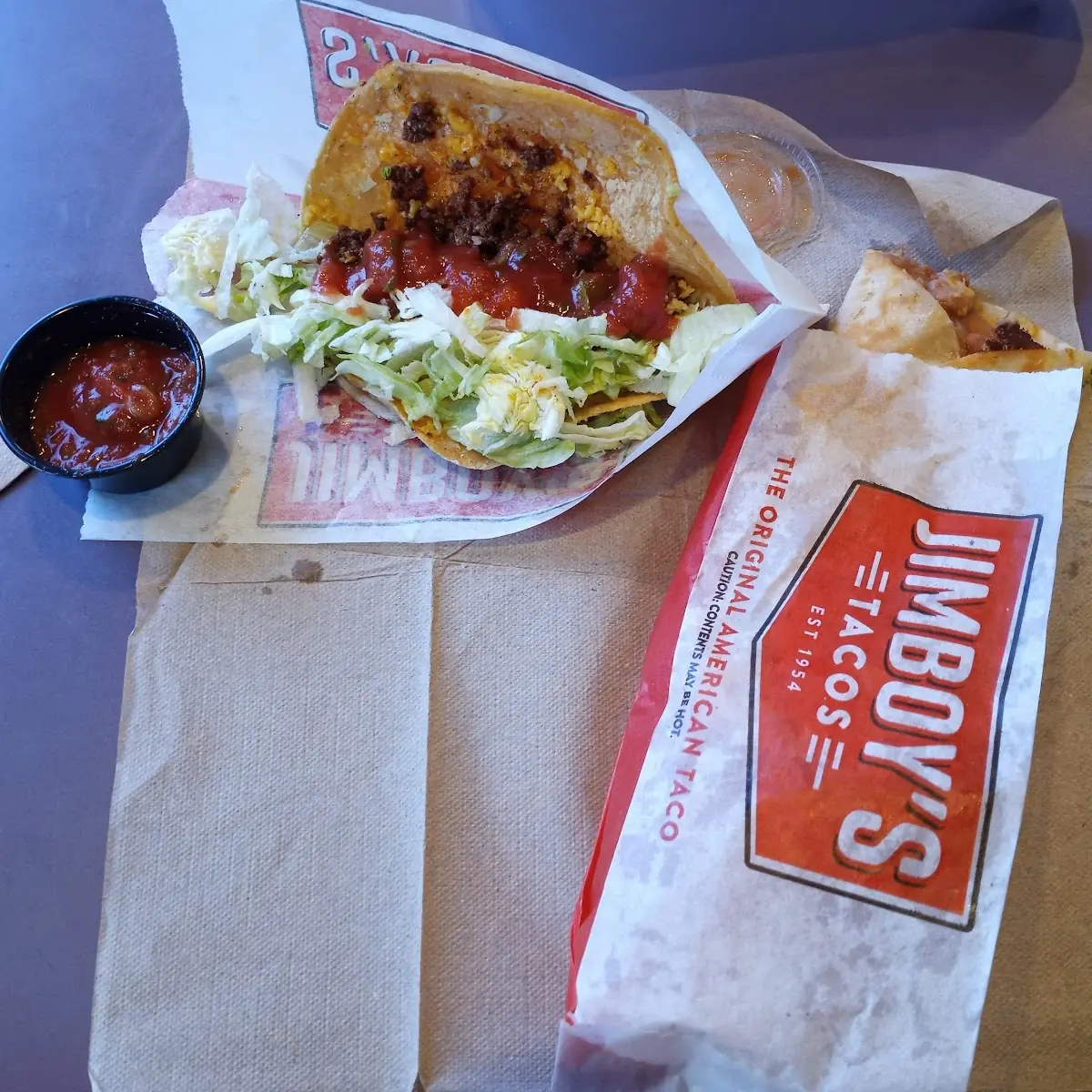Ground Beef Taco and Bean Burrito