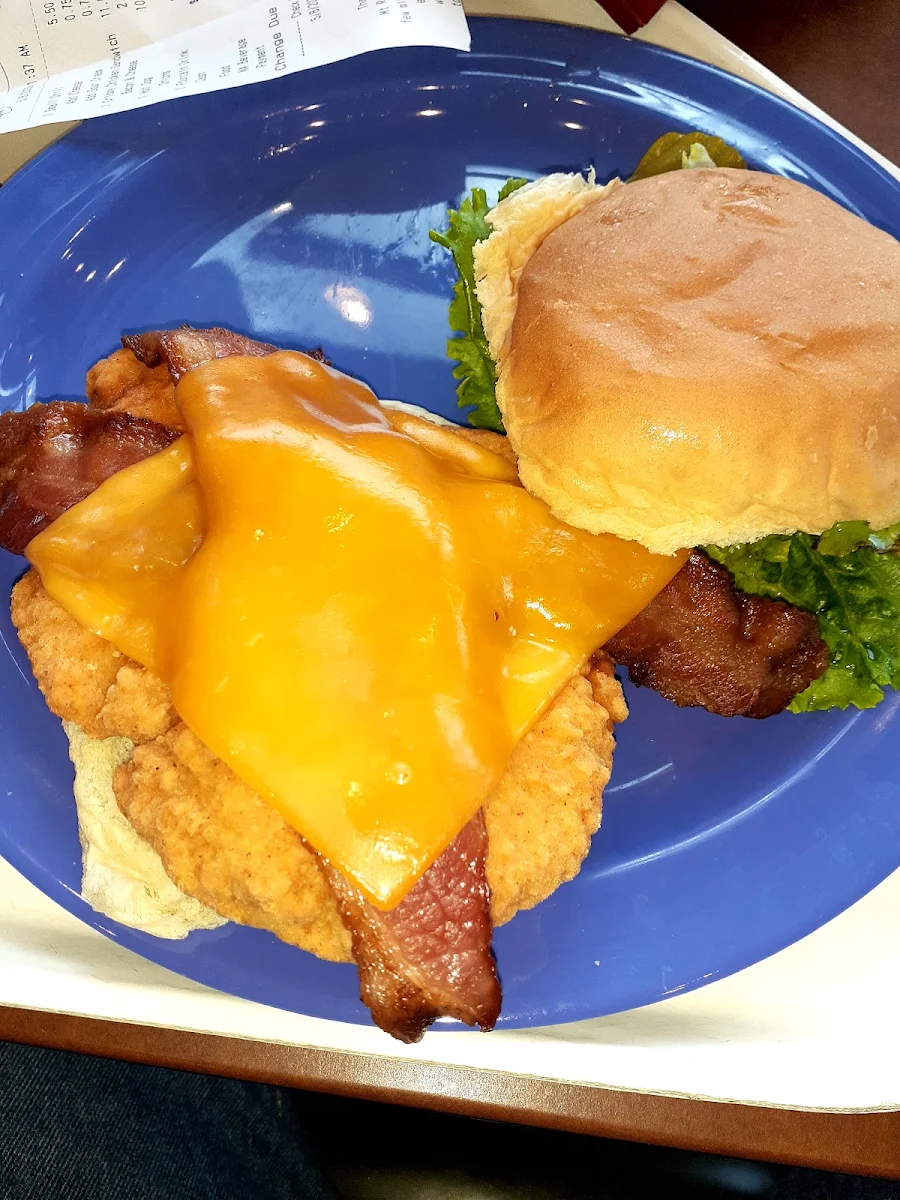 Crispy Fried Chicken with Bacon and Cheddar Cheese