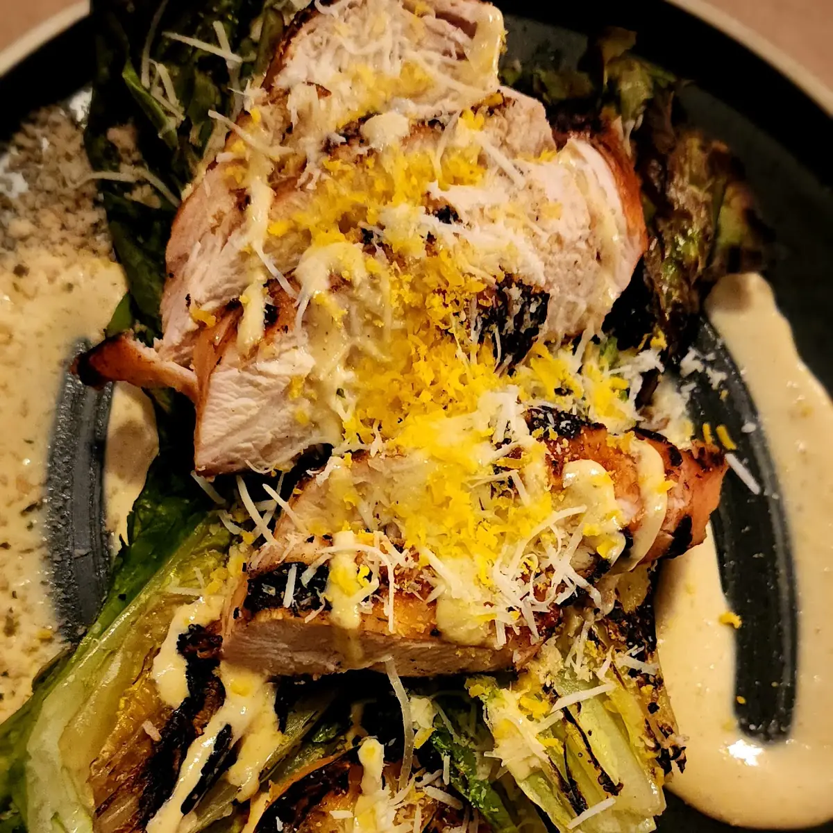 Grilled Caesar Salad with Chicken